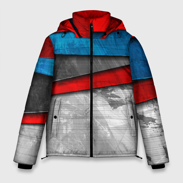 Мужская зимняя куртка 3D Металлическая текстура фото