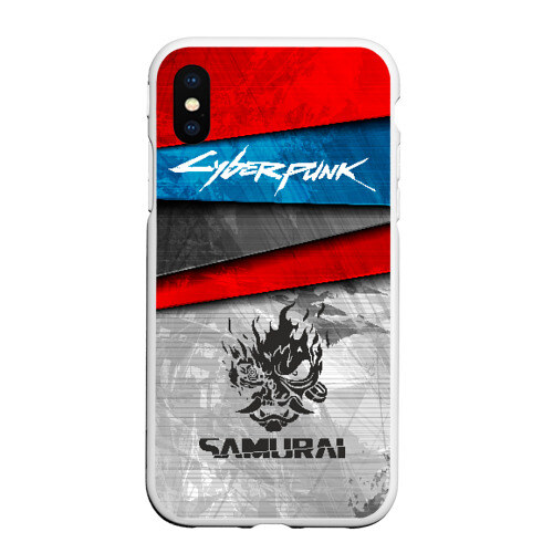 Чехол для iPhone XS Max матовый cyberpunk 2077 Samurai фото