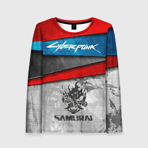 Женский лонгслив 3D cyberpunk 2077 Samurai фото