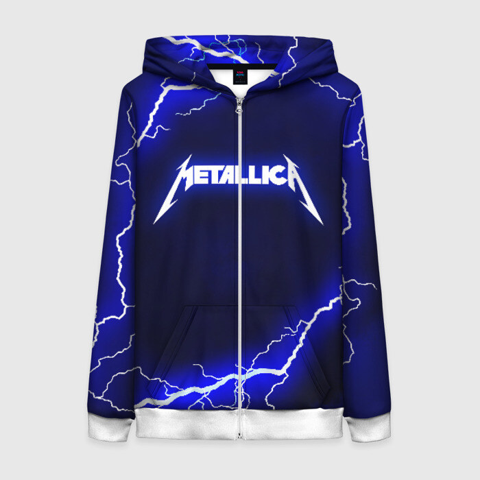 Женская толстовка 3D на молнии METALLICA фото