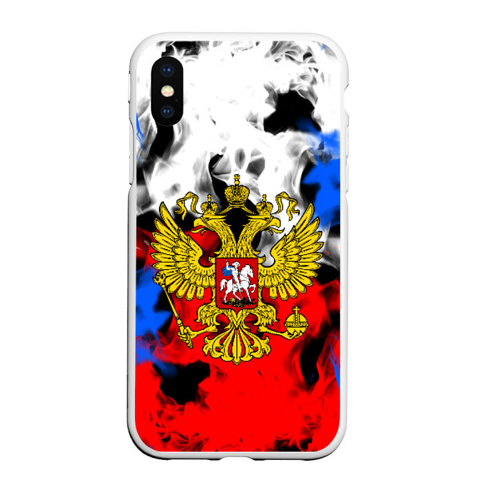 Чехол для iPhone XS Max матовый RUSSIA Flame Collection фото