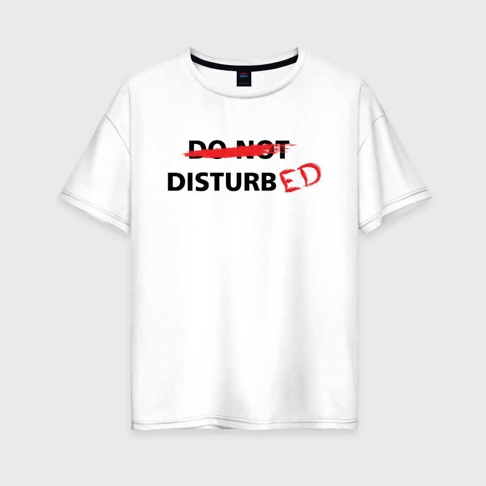 Женская футболка хлопок Oversize Disturbed фото