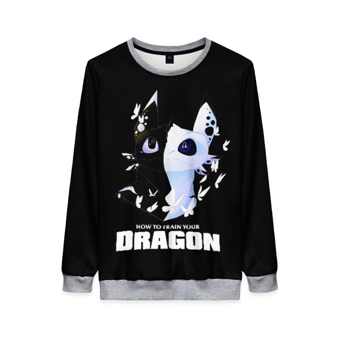 Женский свитшот 3D Как приручить дракона фото