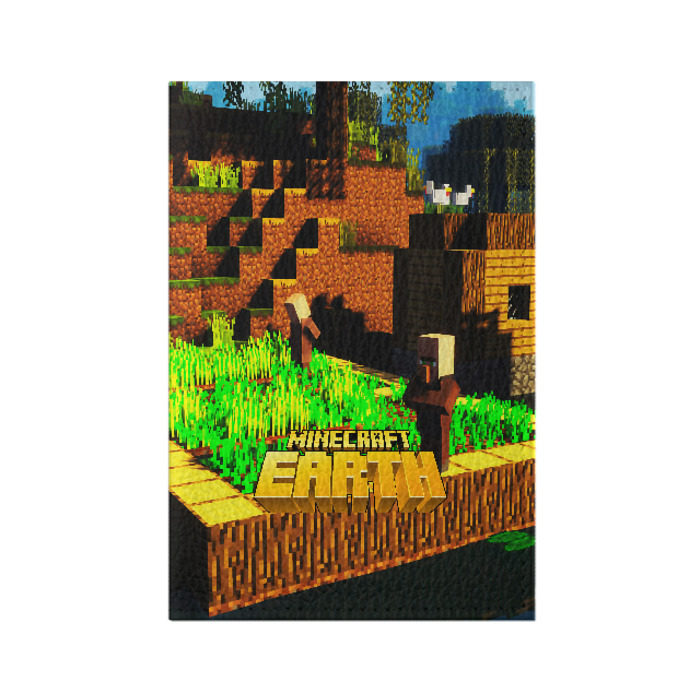 Обложка для паспорта матовая кожа MINECRAFT EARTH фото