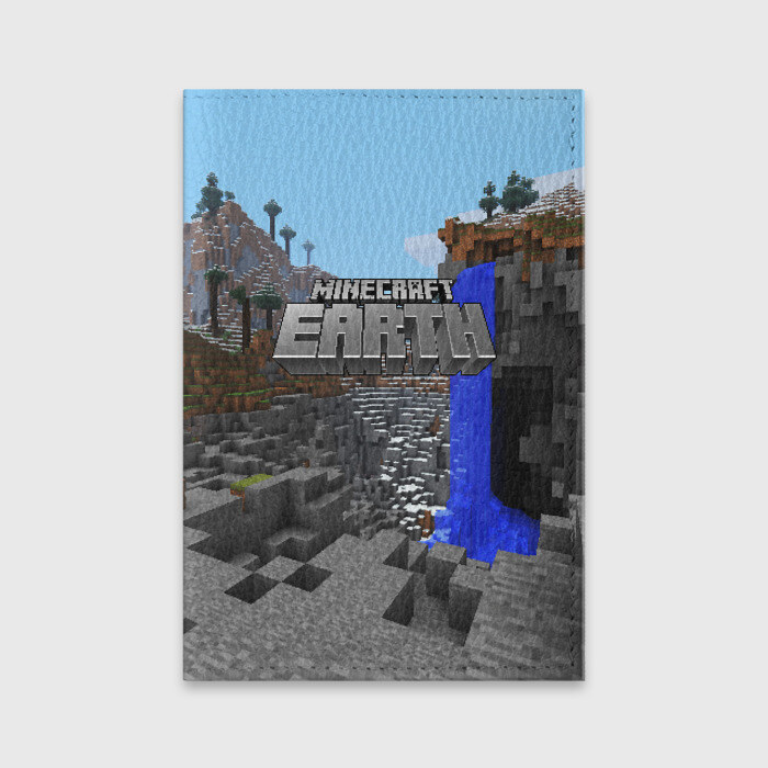 Обложка для паспорта матовая кожа MINECRAFT фото