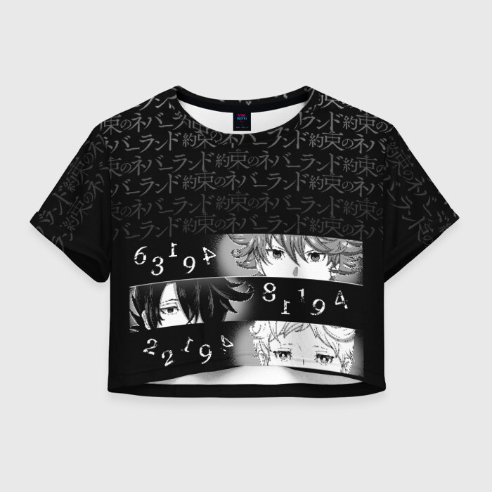 Женская футболка Crop-top 3D Emma, Ray, Norman фото