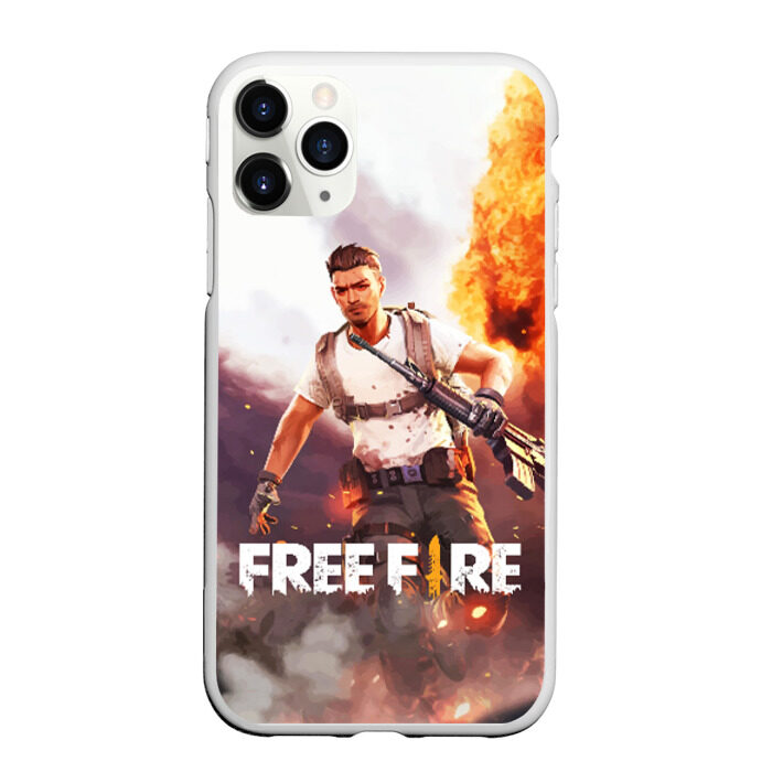Чехол для iPhone 11 Pro матовый FREE FIRE фото