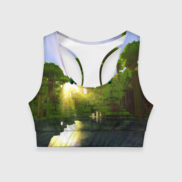 Женский спортивный топ 3D MINECRAFT фото