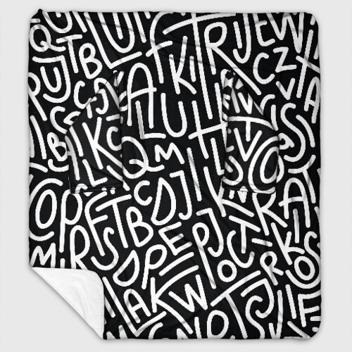 Плед с рукавами Буквенный Минимализм фото