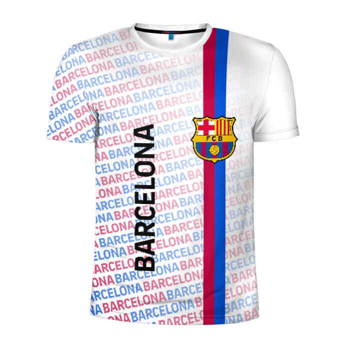 Мужская футболка 3D спортивная BARCELONA фото