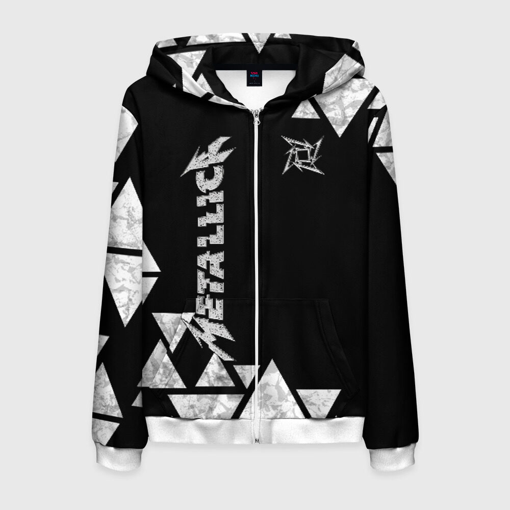 Мужская толстовка 3D на молнии Metallica фото