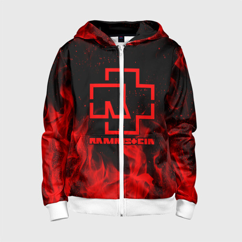 Детская толстовка 3D на молнии RAMMSTEIN фото