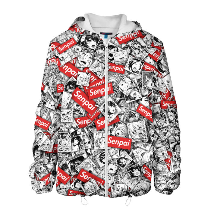 Мужская куртка 3D Senpai ahegao фото