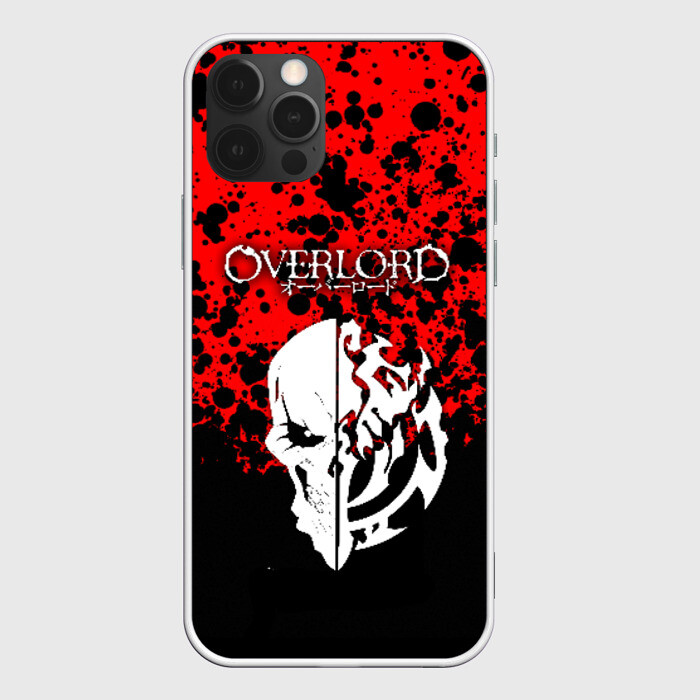 Чехол для iPhone 12 Pro Overlord Skull red фото