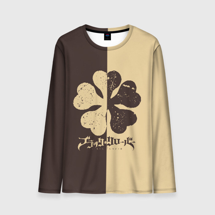 Мужской лонгслив 3D ЧЁРНЫЙ КЛЕВЕР фото