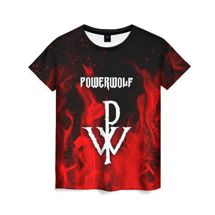 Женская футболка 3D POWERWOLF фото