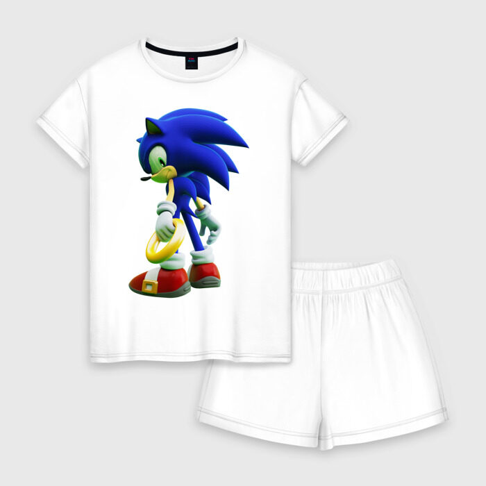 Женская пижама с шортиками хлопок Sonic фото