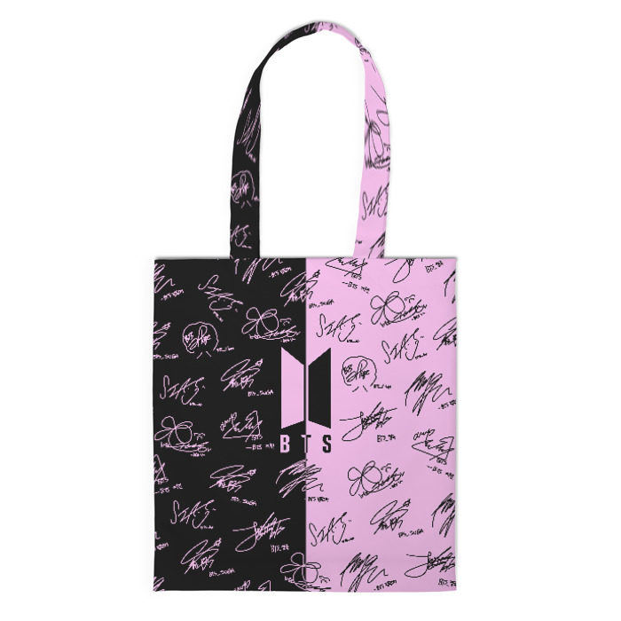 Сумка 3D повседневная BTS АВТОГРАФЫ фото
