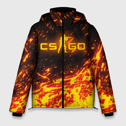 Мужская зимняя куртка 3D CS GO FIRE фото