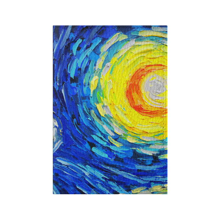 Обложка для паспорта матовая кожа КРАСКИ ВАНГОГА фото