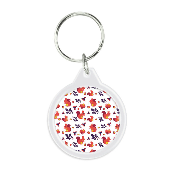 Брелок круглый Белочка фото