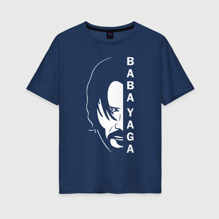 Женская футболка хлопок Oversize John Wick - Baba Yaga фото