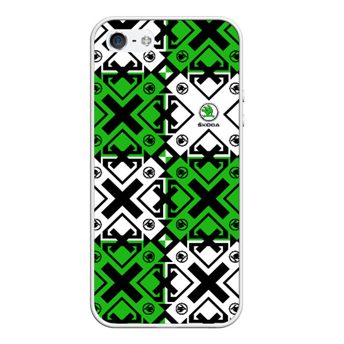 Чехол для iPhone 5/5S матовый Skoda фото