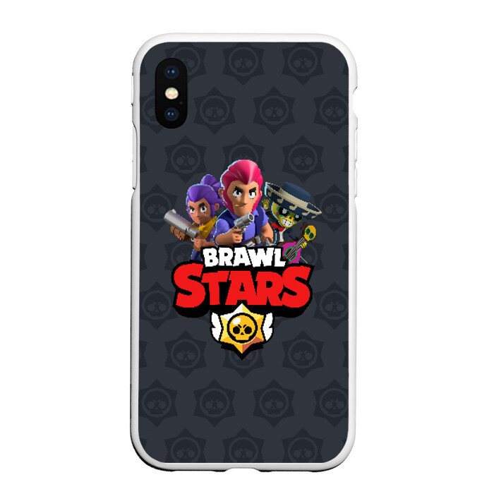 Чехол для iPhone XS Max матовый BRAWL STARS фото