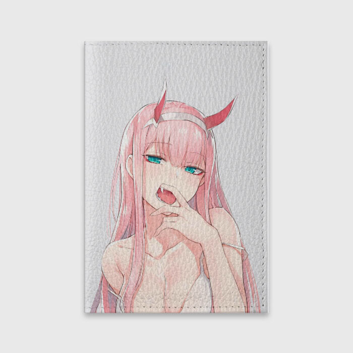 Обложка для паспорта матовая кожа Senpai 02 фото