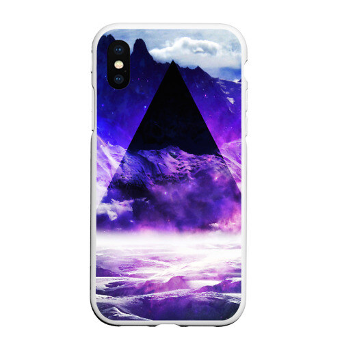 Чехол для iPhone XS Max матовый Космический треугольник фото