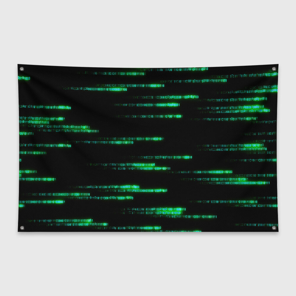 Флаг-баннер МАТРИЦА КОД фото