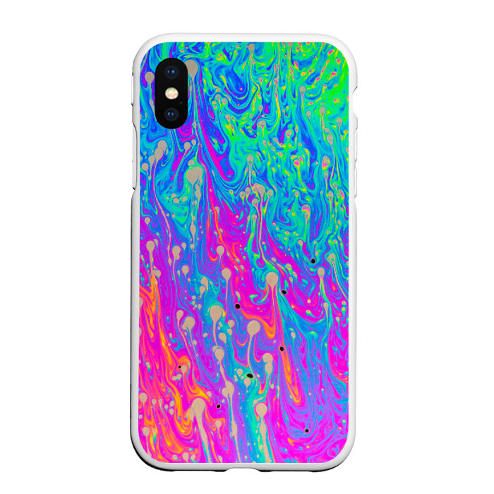 Чехол для iPhone XS Max матовый НЕОНОВАЯ ПАЛИТРА фото