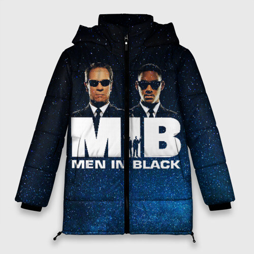 Женская зимняя куртка 3D люди в черном фото