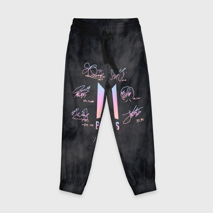 Детские брюки 3D BTS | БТС АВТОГРАФЫ фото
