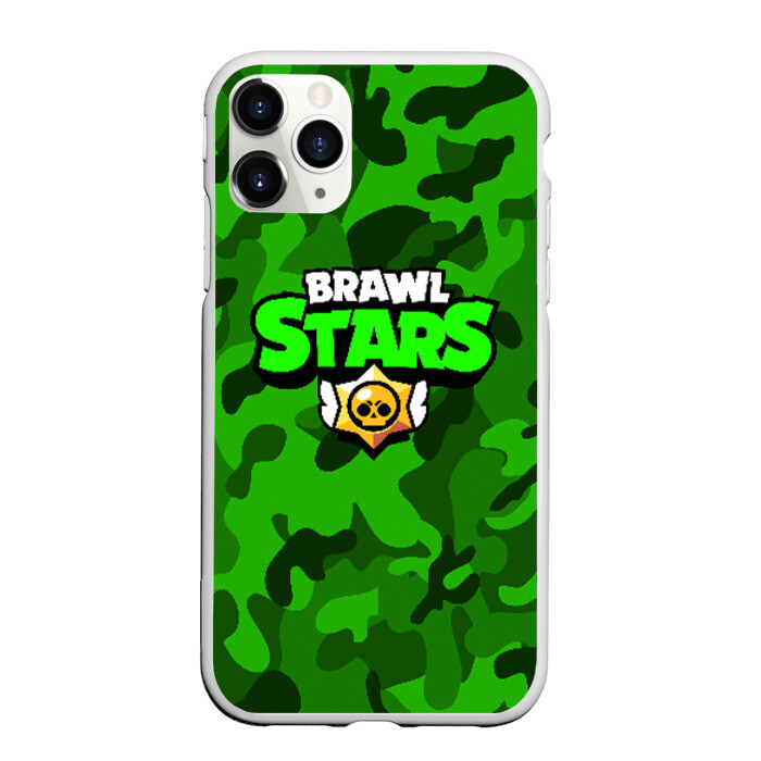 Чехол для iPhone 11 Pro матовый BRAWL STARS фото