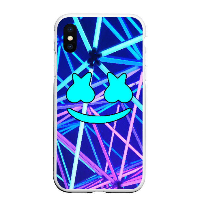 Чехол для iPhone XS Max матовый MARSHMELLO NEON фото