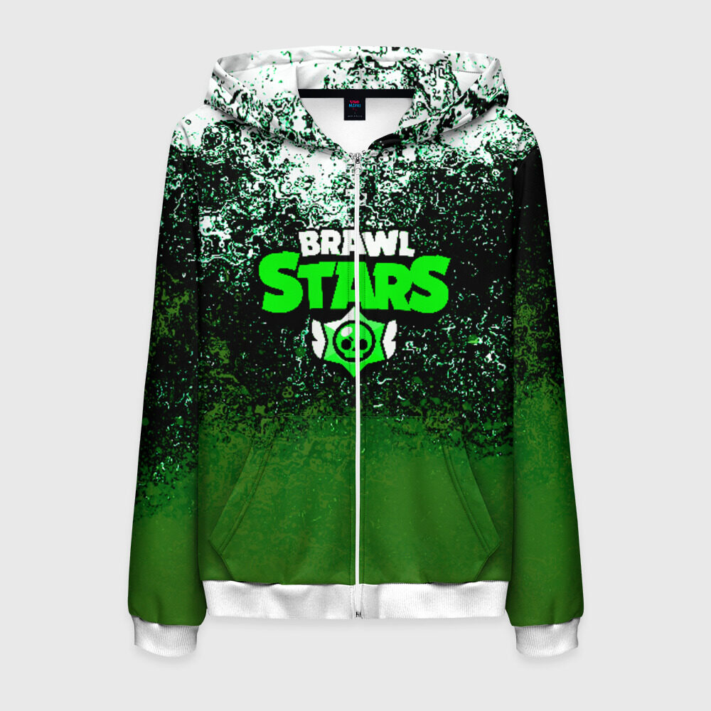 Мужская толстовка 3D на молнии BRAWL STARS LEON фото