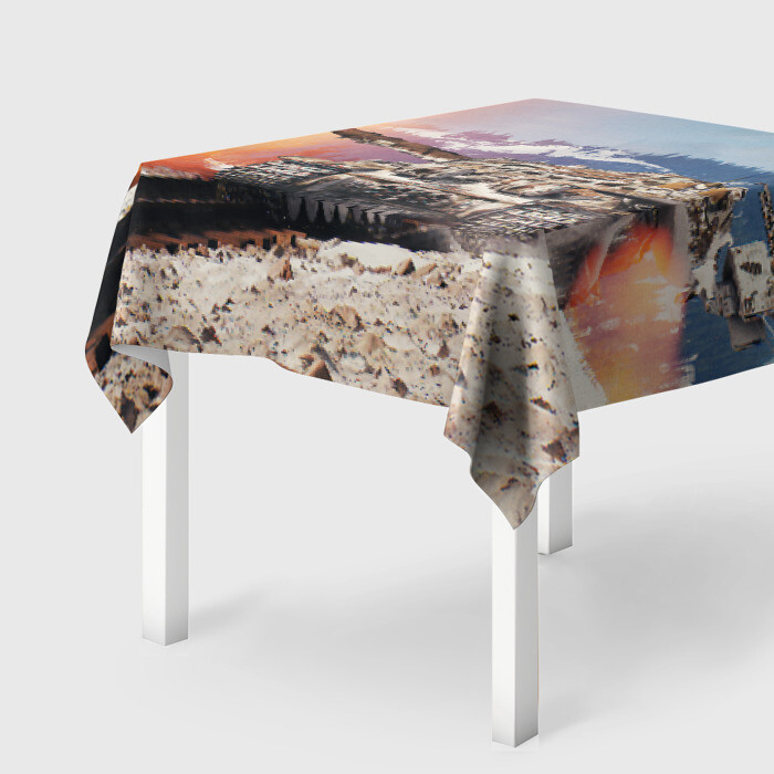 Скатерть 3D ТАНК фото