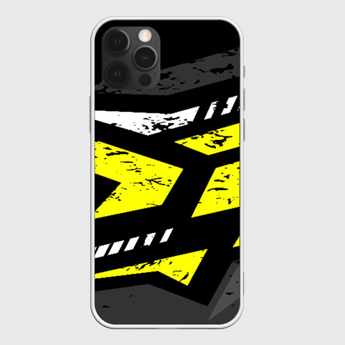 Чехол для iPhone 12 Pro Max Black Yellow фото