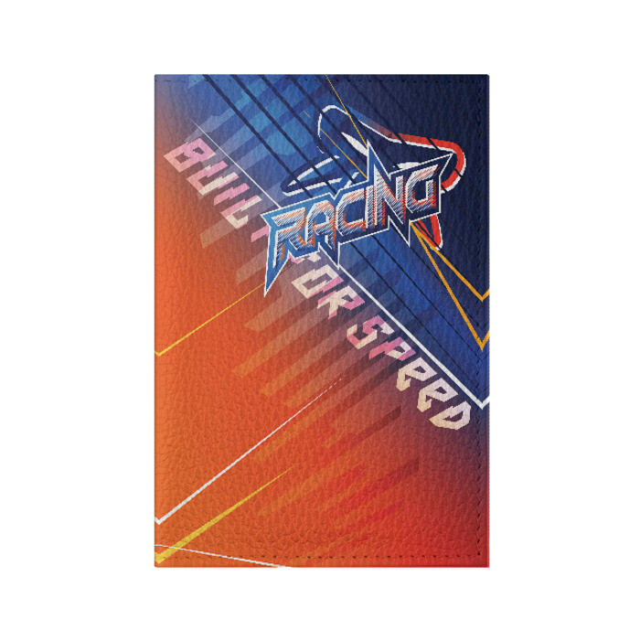 Обложка для паспорта матовая кожа Форма для мотокросса FOX фото