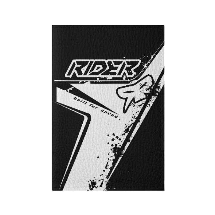 Обложка для паспорта матовая кожа Форма для мотокросса FOX фото