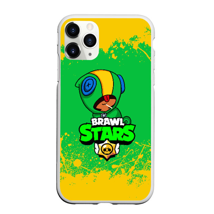 Чехол для iPhone 11 Pro матовый BRAWL STARS LEON фото