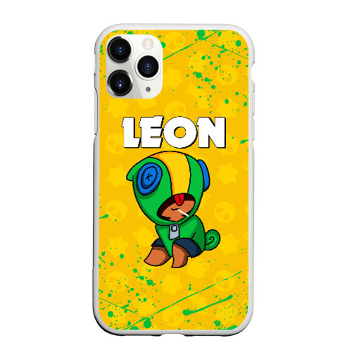 Чехол для iPhone 11 Pro матовый BRAWL STARS LEON фото