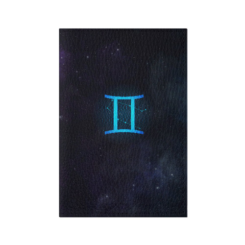 Обложка для паспорта матовая кожа Близнецы фото