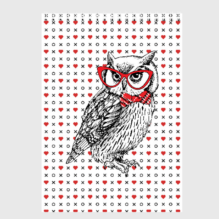 Скетчбук Мудрая сова в очках фото