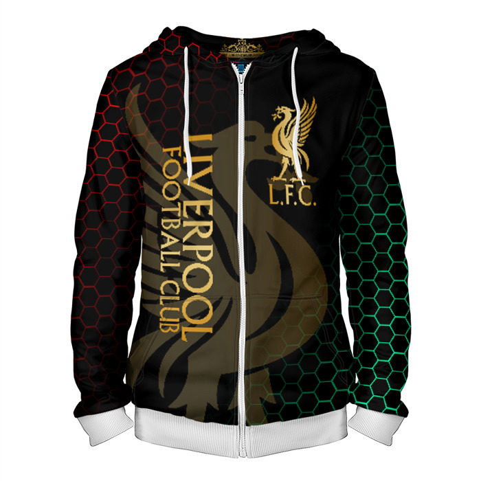 Мужская толстовка 3D на молнии LIVERPOOL фото