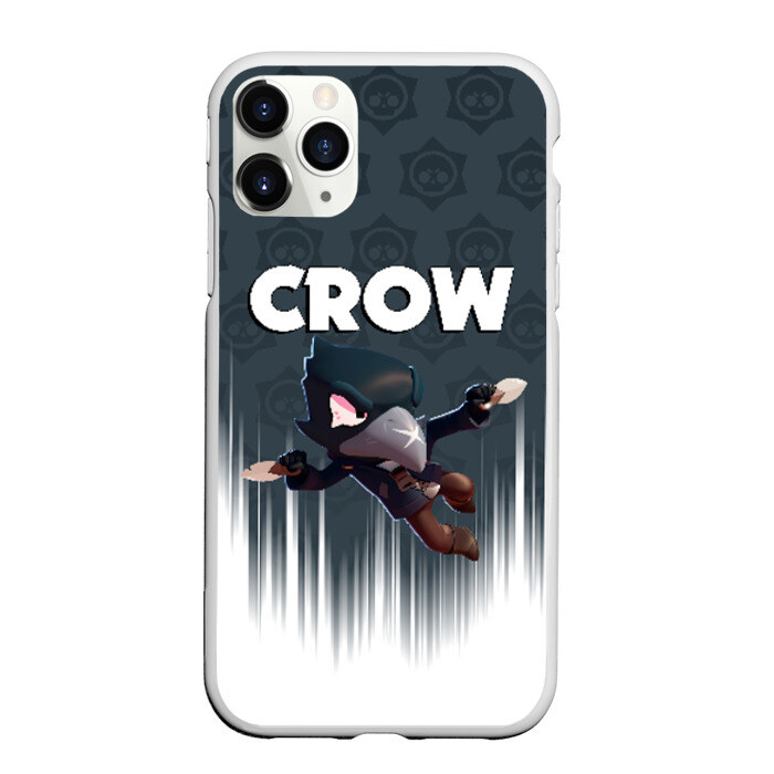 Чехол для iPhone 11 Pro матовый BRAWL STARS CROW фото