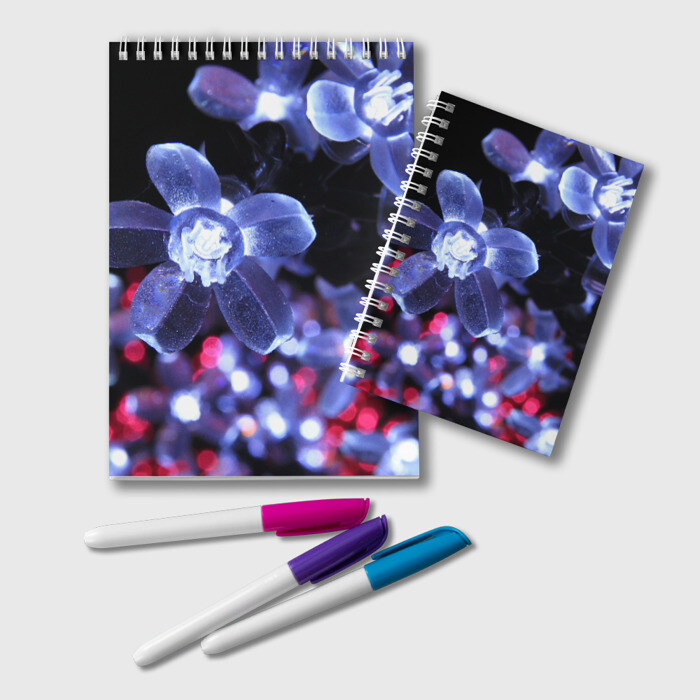 Блокнот Светящиеся цветы фото