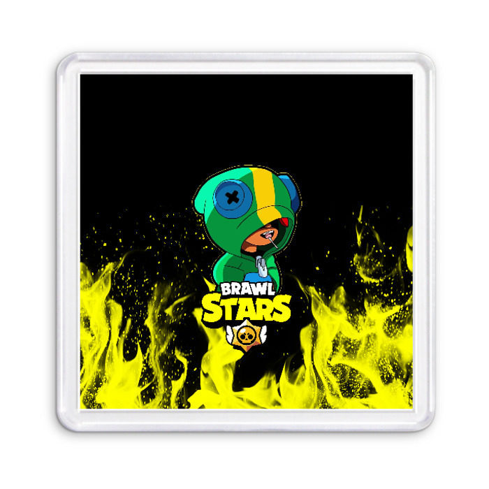 Магнит 55*55 Brawl Stars LEON фото