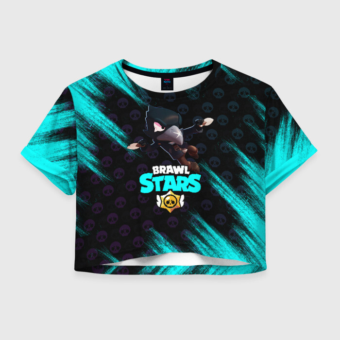 Женская футболка Crop-top 3D Brawl Stars CROW фото